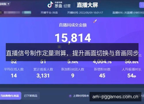 直播信号制作定量测算，提升画面切换与音画同步